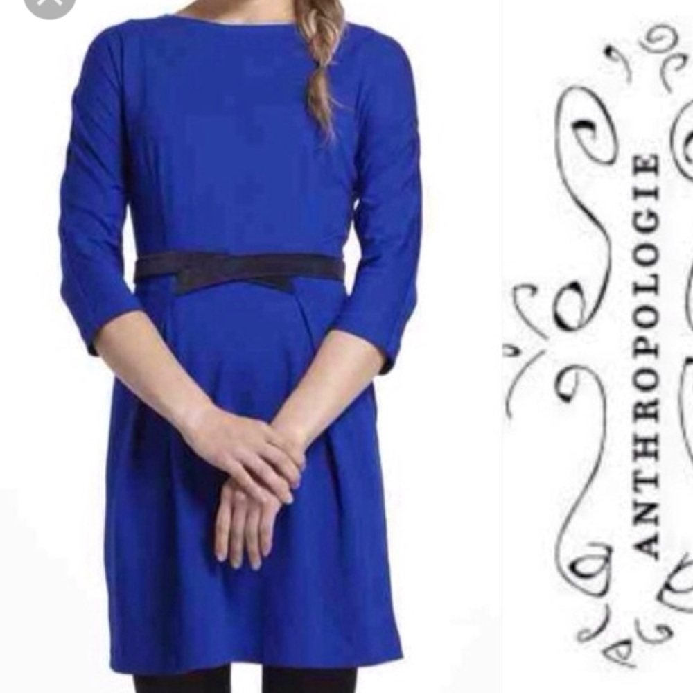 Pre❤️ Anthropologie Royal Blue Dress